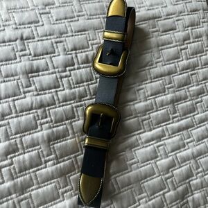 Vince Camuto Black and Gold Belt